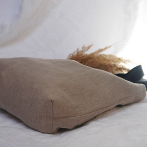 Handmade linen tote with a natural look