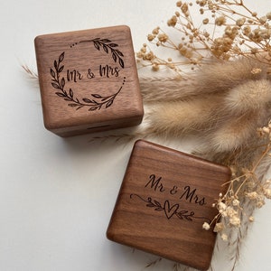 Ring box/ ring casket/ wedding ring box/ ring box wood/ wedding