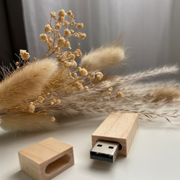 USB Stick/ Holz USB Stick/ Wedding USB Stick/ 256 mb