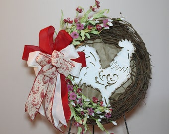 Barnyard Rooster Wreath