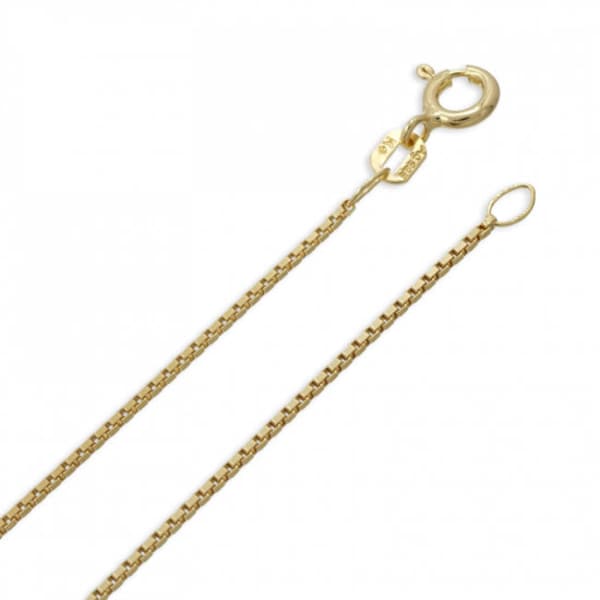 Necklace Venetian Venetian chain 1.0 mm, 45 cm, real silver - noble gold plated - EDEL | Jewelry style