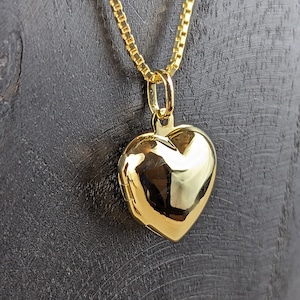 Necklace with medallion heart pendant - real silver - gold plated | Schmuckstyk