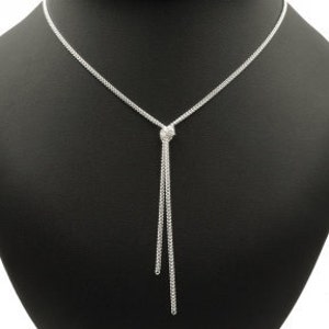 Y necklace silver | Y-curb chain silver | piece of jewelry