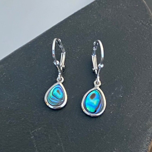 Shimmering abalone earrings in silver | Earrings Abalone - real silver - magical!