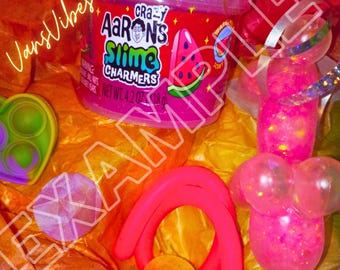 Sensory Stash Gift Box -  1 Slime + 3 (RANDOM) Mystery Sensory Surprises