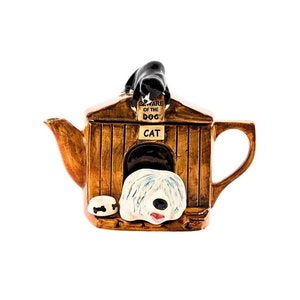 Pet Lover’s Kennel Sheepdog Medium Teapot - Novelty Teapot for Cat and Dog Parents