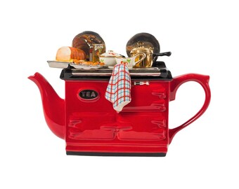 Large Ceramic Aga Teapot: Sunday Lunch Novelty Collector's Piece