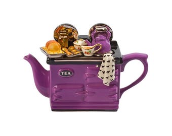 Large Ceramic Aga Teapot: Sunday Lunch Novelty Collector's Piece