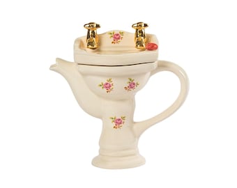 Teiera per lavabo: originale set da tè per una tazza, originale decorazione per il bagno