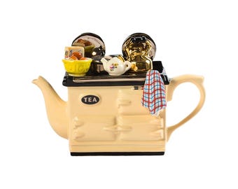 Breakfast Large Aga Style Teapot – Collectible Nostalgic Teapot for Vintage Kitchen Decor