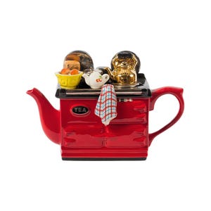 Breakfast Large Aga Style Teapot Red – Collectible Nostalgic Teapot for Vintage Kitchen Decor