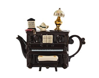 Grand Piano Teapot – Handcrafted UK Ceramic Music Lover Collectible