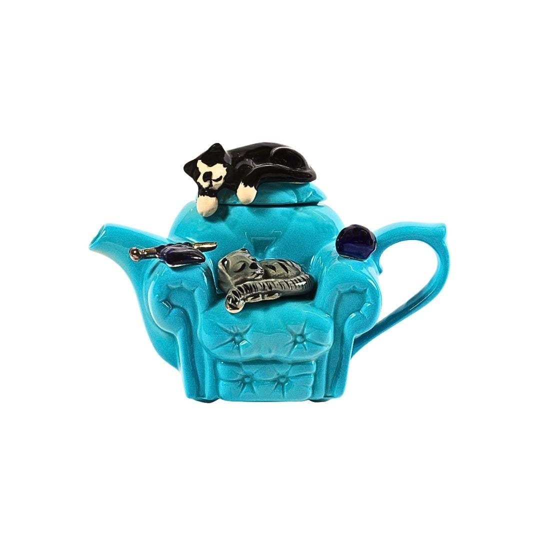 Théière égoïste chat et souris tricoti