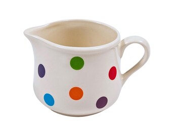 Polka Dot Ceramic Milk Jug: Retro Kitchen Decor