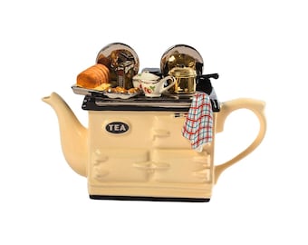Large Ceramic Aga Teapot: Sunday Lunch Novelty Collector's Piece