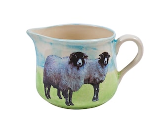 Yorkshire Dales Sheep Ceramic Milk Jug: Rustic Kitchen Decor