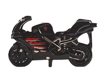 Handcrafted Motorbike Teapot: Collectible Ceramic Biker Gift