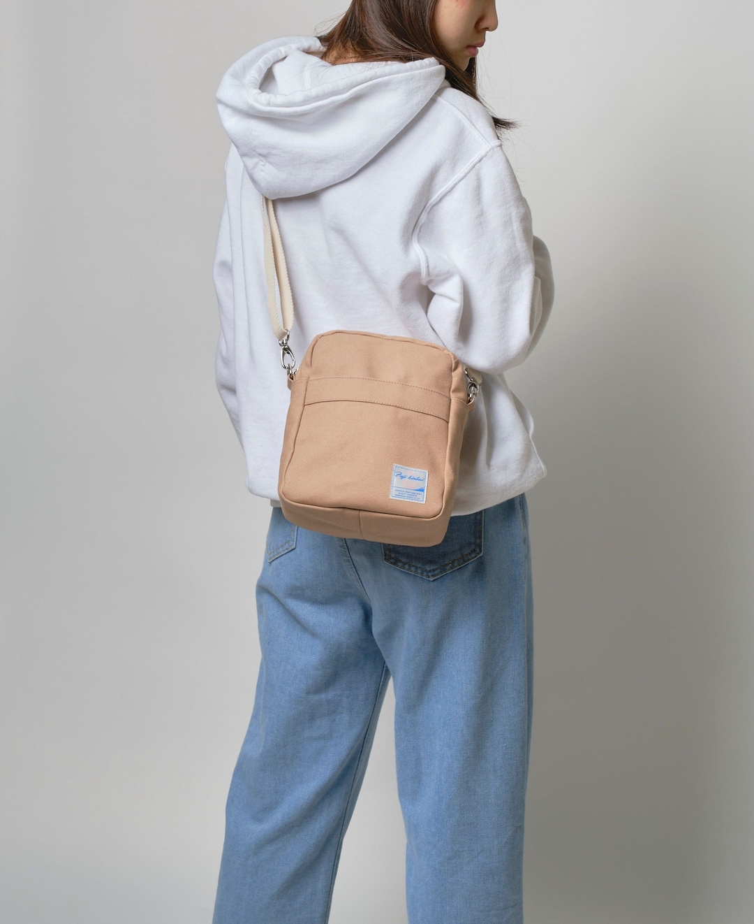 Mini Canvas Crossbody Bag With Durable Lining Material, Small Travel