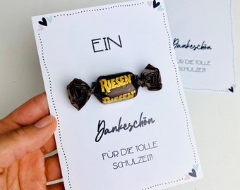 DANKE für schöne Zeit Karte A6 Abschied Erzieherin Kita Kindergarten