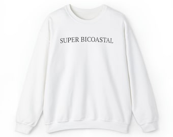 Super Bicoastal Generic Unisex Heavy Blend Crewneck Sweatshirt, Funny Hoodie