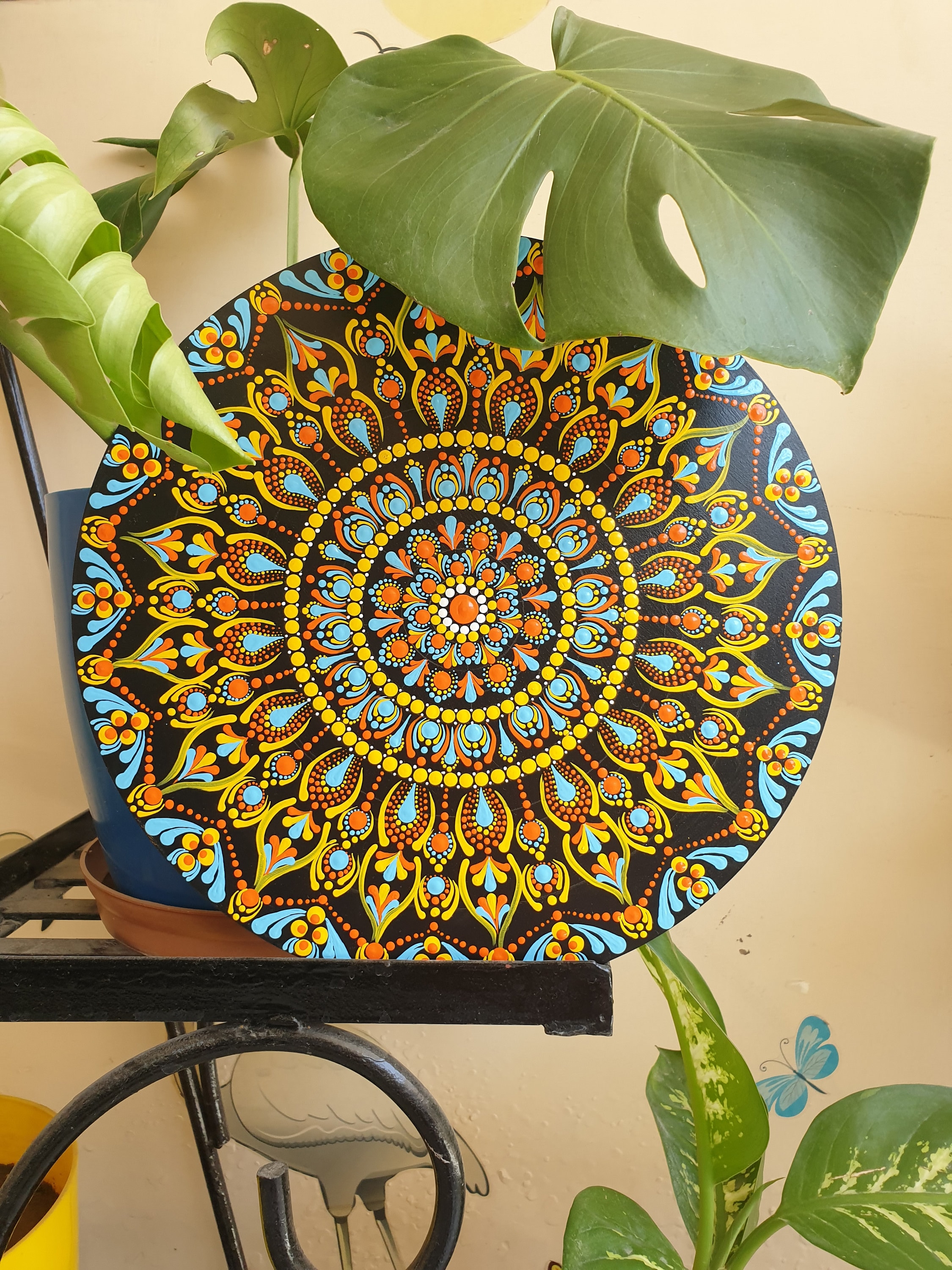 Colourful Mandala Art/mdf Board Mandala Art for Home Etsy