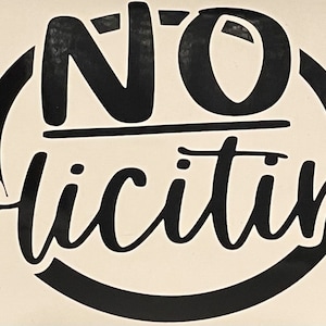 No Soliciting decal, door decal, front door decal, no solicitation signs, no soliciting sign