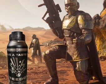 Helldivers 2 Freedom Water Bottle, liber-tea!, Helldivers 2 Inspired, Helldivers, Helldivers gift, Helldivers Bottle, Helldiver 2, Helldiver