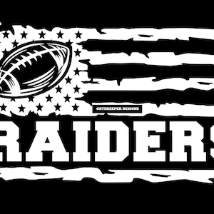 Raiders Tattered Flag, American Flag, America, Flag decal, Raider Nation, Raiders flag, Raiders football, Raiders decals gift