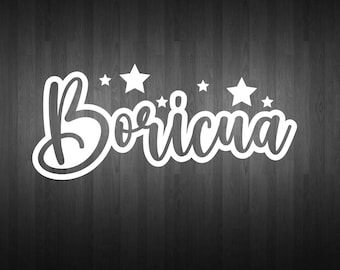 Boricua Decal Sticker, Puerto Rico, Boricua Proud, Puerto Rico Gifts, Puerto Rican Pride,  Puerto Rico Car Decal