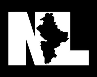 Nuevo León, México, calcomanía del estado mexicano, calcomanía del estado de Nuevo León, Estado Mexicano, calcomanía mexicana, calcomanía de la abreviatura de Nuevo León