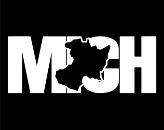 Michoacan, Mexico, Mexican state decal, Michoacan state decal, Estado Mexicano, Mexican decal, Michoacan Abbreviation sticker