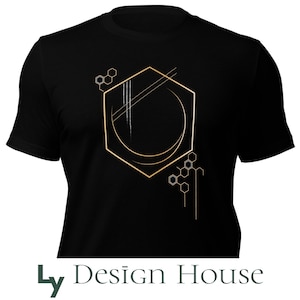 Honeycomb Bee Unisex T-Shirt, Good Vibes, Beekeeping  Nature Inspired Shirt, Modern Design, Honey Lovers, Honeycomb bliss, beehive joy