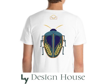 Beetle Art T-Shirt: Juwel-Ton Skarabäus-Grafik-T-Shirt