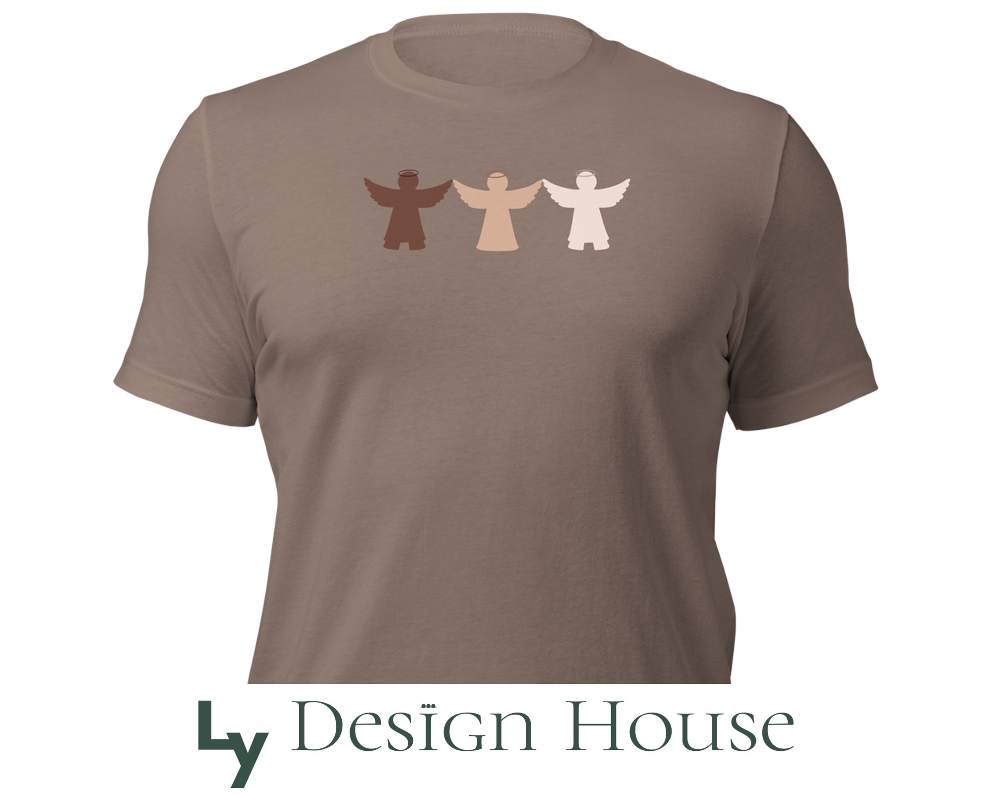 Three Angels Unisex T-Shirt: Minimalist Cherub Design