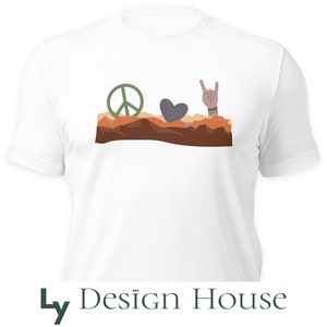 Peace Love Rock Music Festival T-Shirt: Trippy Hippie Tee