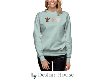 Angels Christmas Sweatshirt, Unisex Cotton Blend, Minimalist Design
