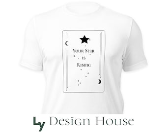 Celestial Tarot T-Shirt: Moon & Stars Good Vibes Tee