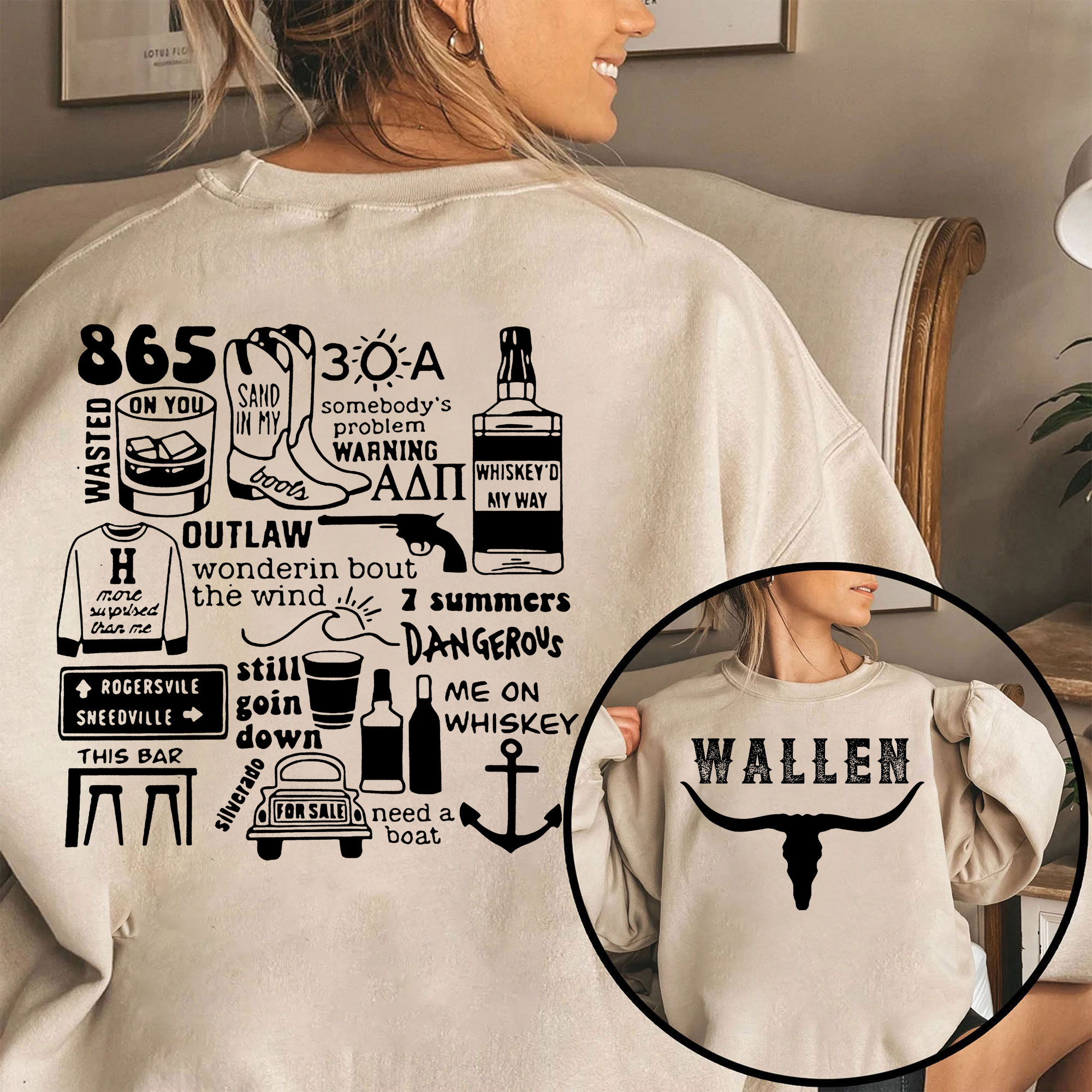 Discover Wallen Sweatshirt, Country Sweatshirt, Country Music Sweatshirt