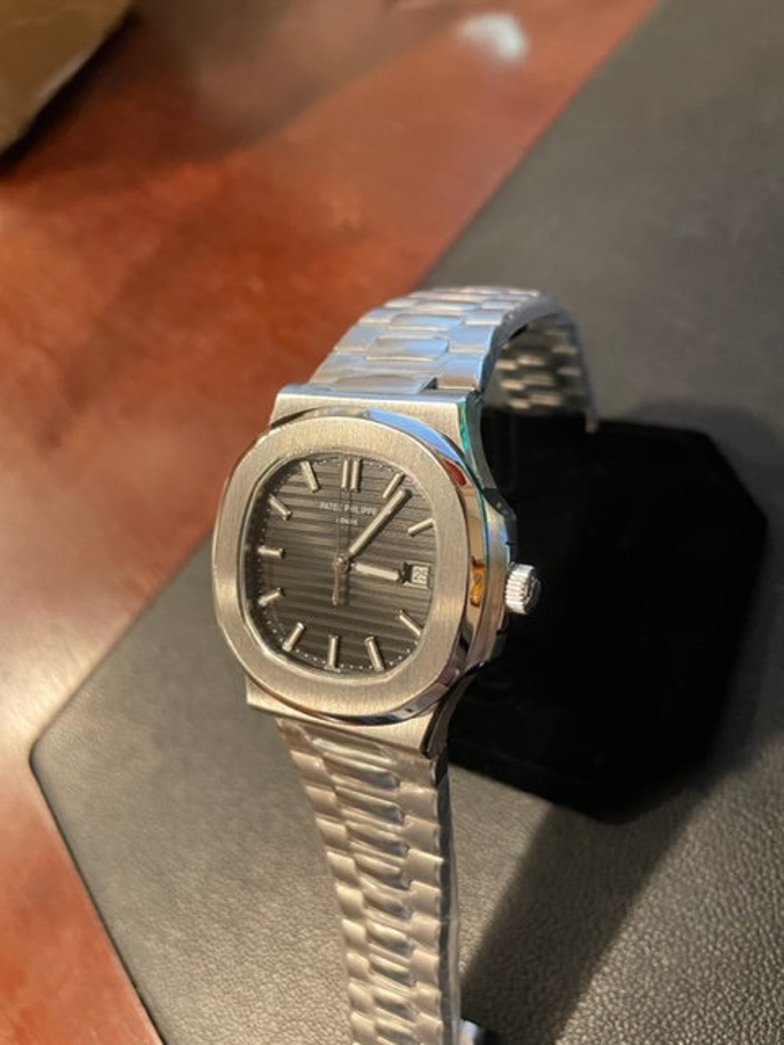 Patek Philippe Nautilus Replica Watch Automatic Black Dial Etsy