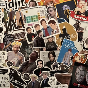 50 Supernatural TV Show SPN Laptop Stickers For DIY, Motorcycle, Notebook,  Computer, Car, Childrens Toy, Guitar, And Refrigerator From Animetravel,  $1.47