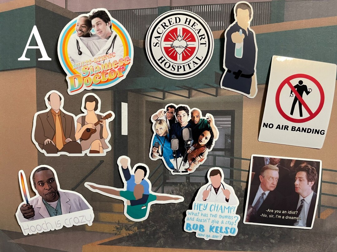 Scrubs 10pack of Stickers Etsy