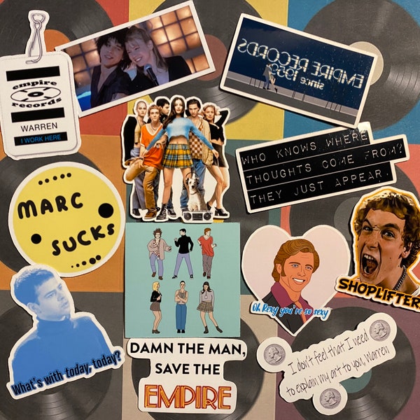 Empire Records 12-pack of stickers