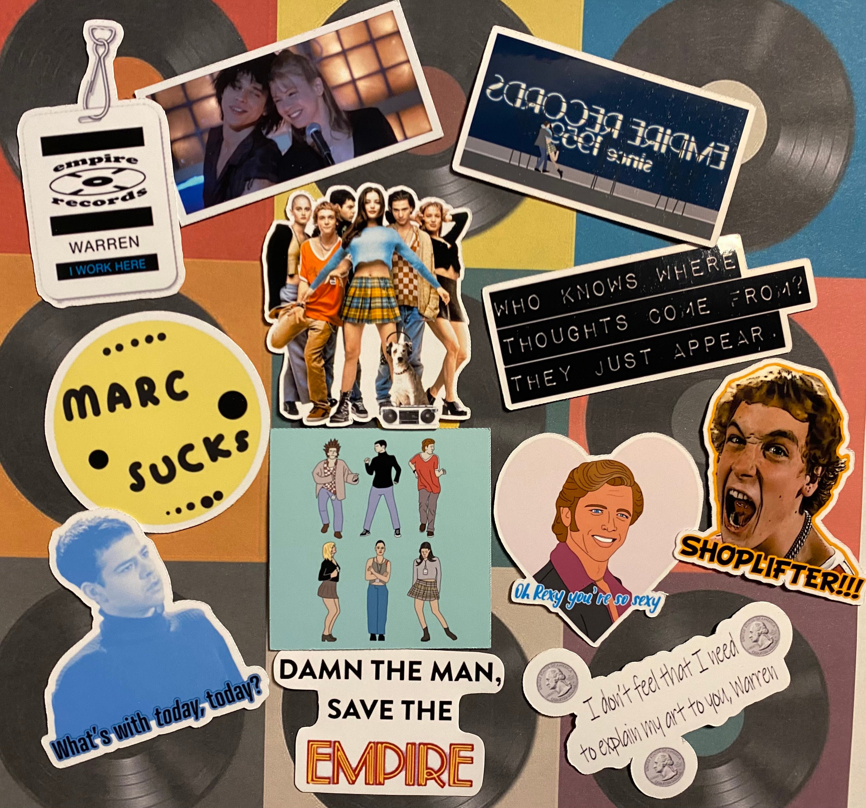 Empire Records 12pack of Stickers Etsy