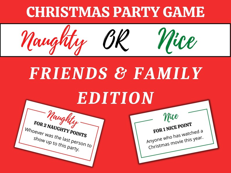 Printable Christmas Party Game Adult Holiday Party Game Etsy