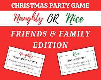 Printable Christmas Party Game, Adult Holiday Party Game, Christmas Group, Family and Friends Group Game, Printable Instant Download