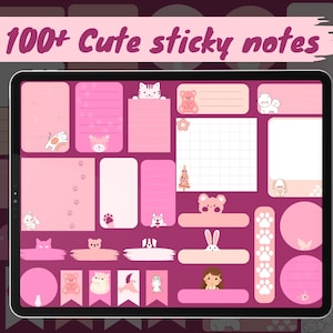 Note adesive Goodnotes , adesivo nota , note digitali , adesivi note , note adesive digitali , adesivi Goodnotes , note pianificatore