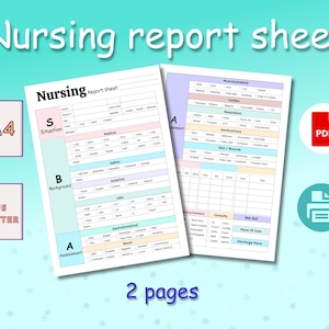 SBAR Nurse Report Sheet: Med Surg ICU Nursing Brain (PDF)