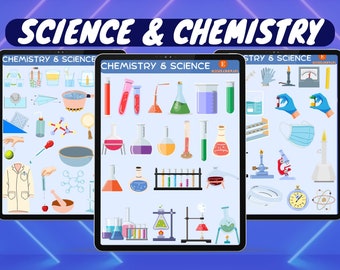 Chemistry & Science Digital Stickers: GoodNotes, iPad (PNG)
