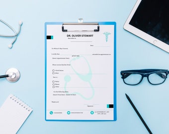 Editable Doctor's Excuse Template | Absence Form (PDF & Canva)