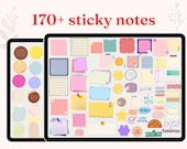 Digital Sticky Notes, Goodnotes Planner Stickers (170+ PNG)